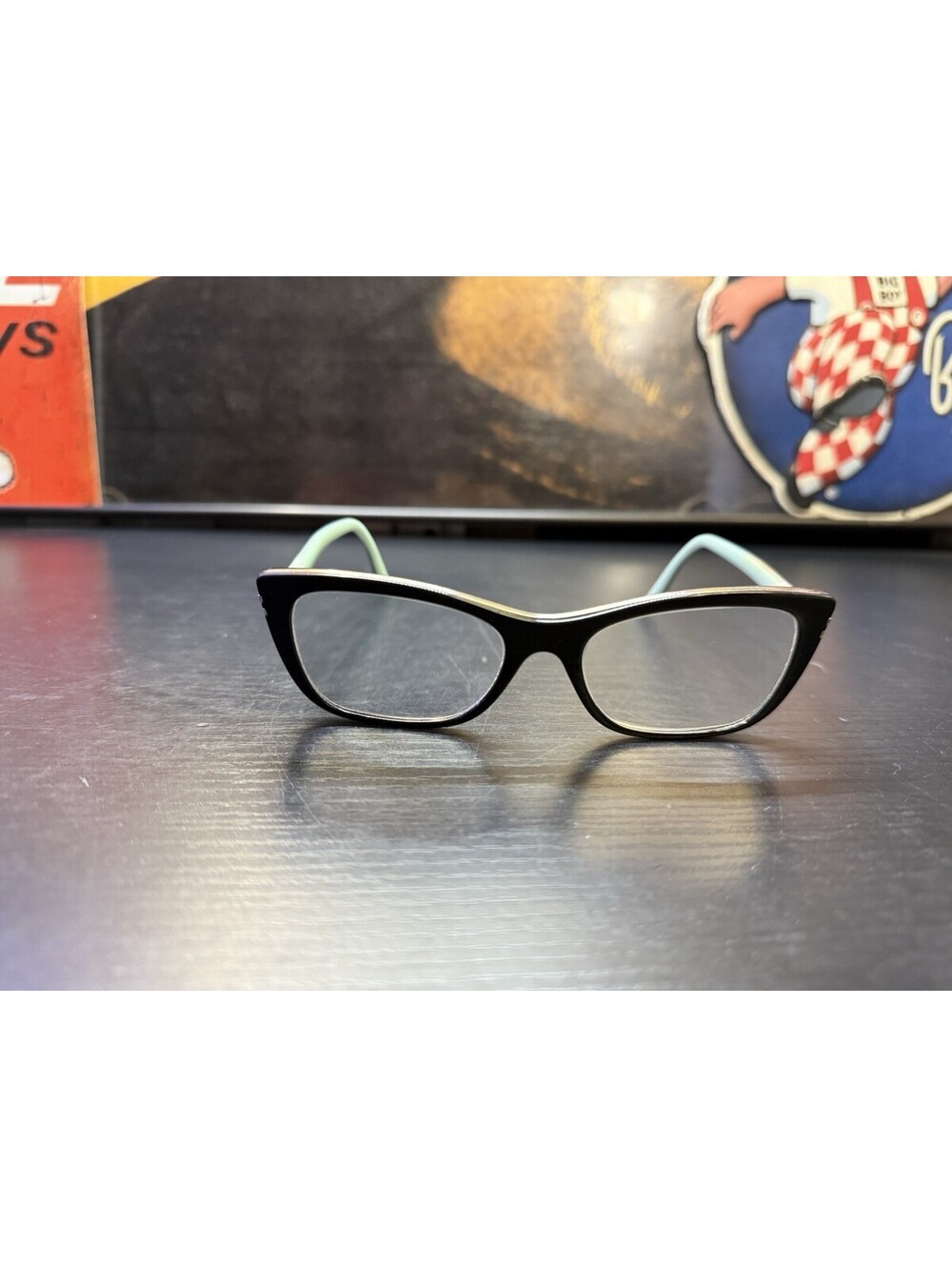 Tiffany & Co. TF 2174 8001 Black Blue Cat Eye Eyeglasses Frames 53-17-140